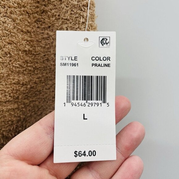 Steve Madden Womens Size Large Pull On Wide-Leg Chenille Sleep Pants in Tan $64 - Picture 6 of 9